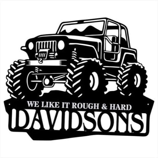 Car Metal Wall Art, Laser Cut car Metal Art, DavidSons Metal Name Sign, Outdoor Garage Decor, Front Porch Sign, Farmhouse Wall Decor